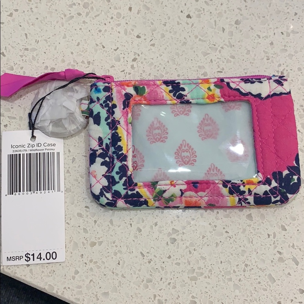 Vera Bradley Iconic ZIP ID case,Wildflower Paisley